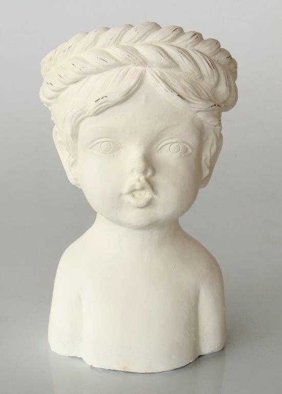 Large White Planter Plaited Hair